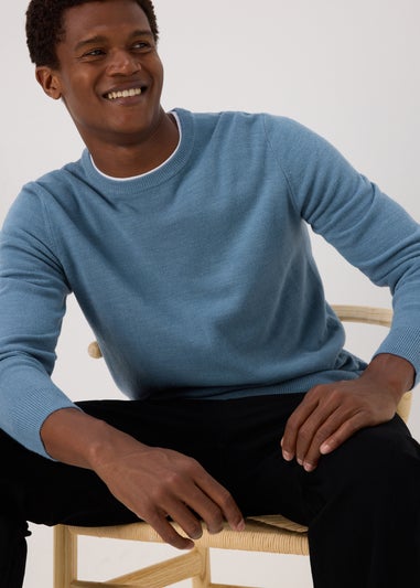 Blue Soft Touch Crew Neck Jumper