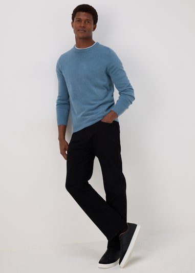 Blue Soft Touch Crew Neck Jumper