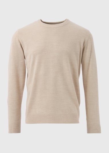 Stone Soft Touch Crew Neck Jumper