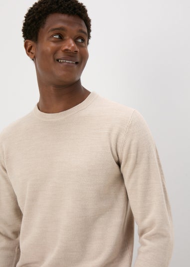 Stone Soft Touch Crew Neck Jumper