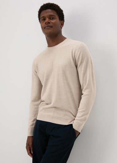 Stone Soft Touch Crew Neck Jumper