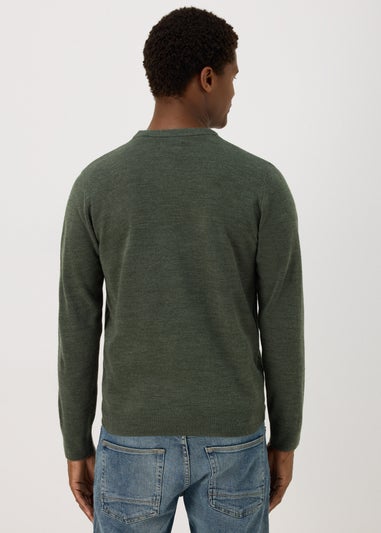 Khaki Soft Touch Crew Neck Jumper