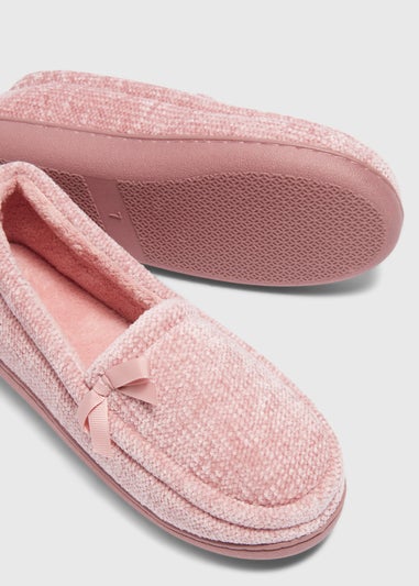 Pink Full Velour Slippers