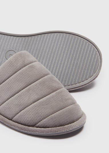 Grey Mule Slipppers