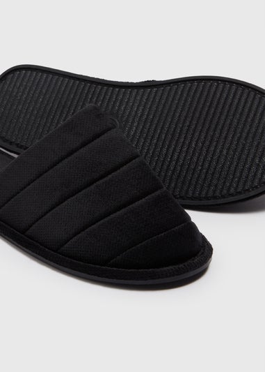 Black Mule Slippers