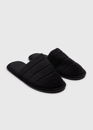 Black Mule Slippers