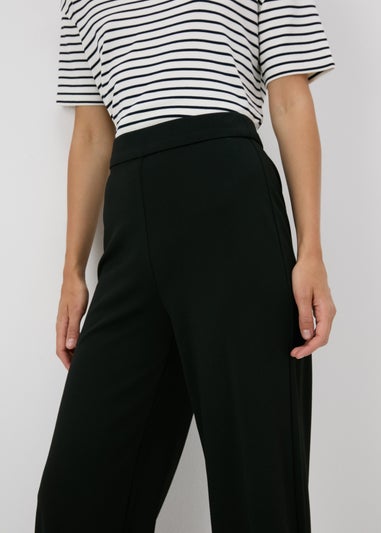 Et Vous Black Ponte Wide Leg Trousers