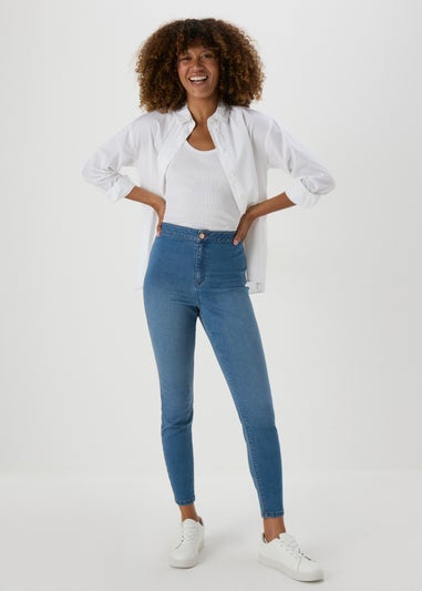 Mid Wash Jessie High Waisted Skinny Jeans