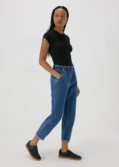 Midwash Blue Paperbag Jeans