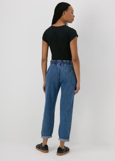 Midwash Blue Paperbag Jeans