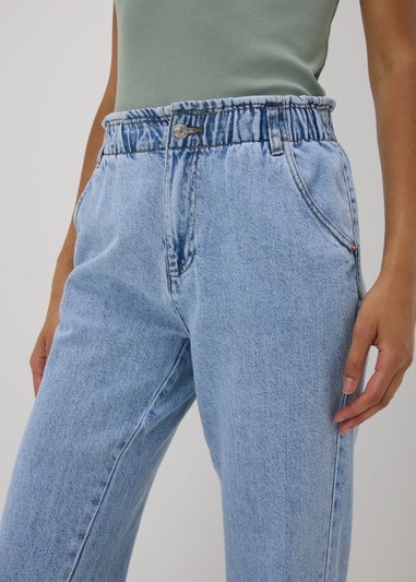 Lightwash Blue Paperbag Jeans