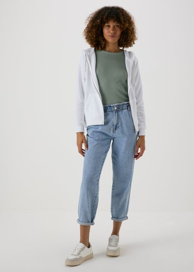 Lightwash Blue Paperbag Jeans