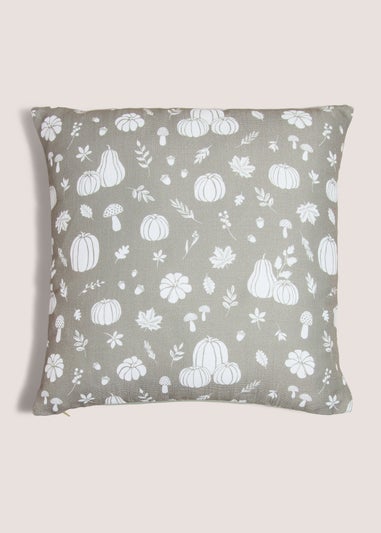 White Pumpkin Printed Cushion