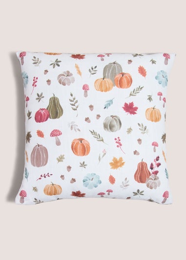 White Pumpkin Printed Cushion (43cm x 43cm)