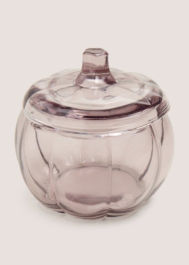 Glass Pumpkin Storage Jar