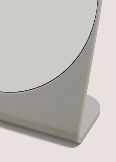 Grey Plastic Mirror (19x18x7cm)