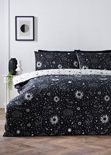 Monochrome Celestial Duvet Set