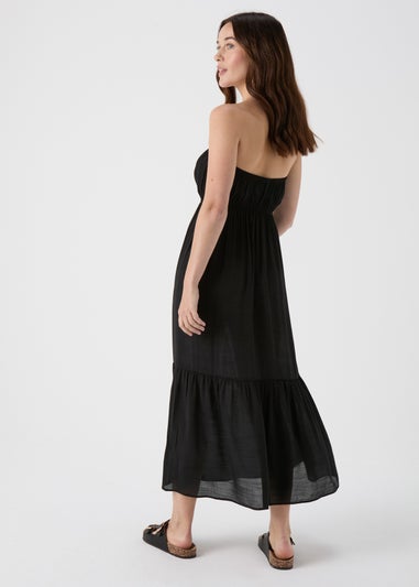 Black Bandeau Maxi Dress