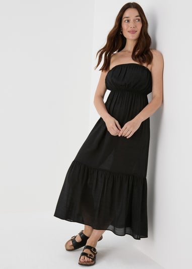 Black Bandeau Maxi Dress