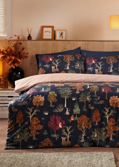 Navy Woodland Animals Duvet Set