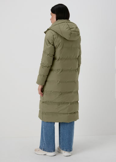 Khaki Long Padded Coat