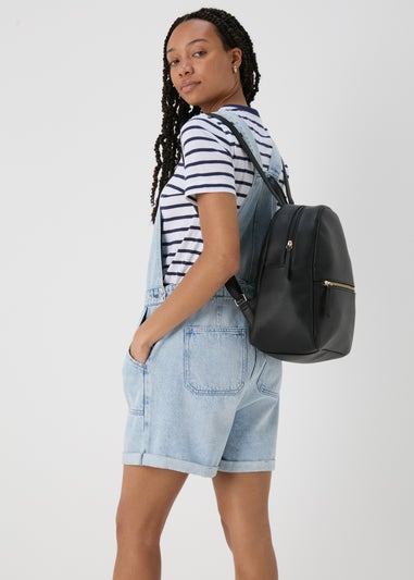 Black PU Backpack