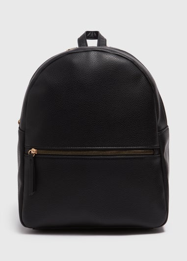 Black PU Backpack