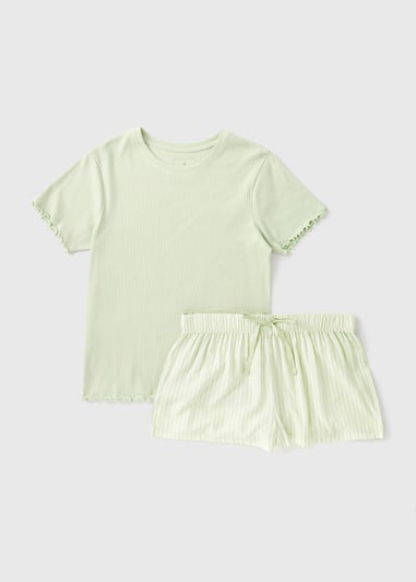 Green Pyjama Short Set