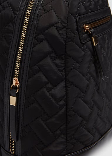 Black Textured Backpack