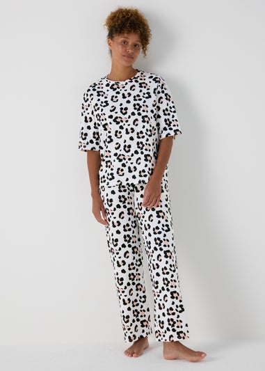 Cream Animal Print Pyjama Set