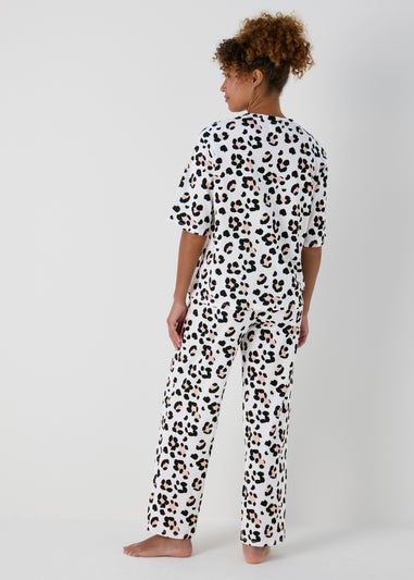 Cream Animal Print Pyjama Set