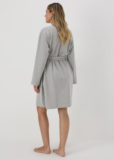 Grey Waffle Dressing Gown