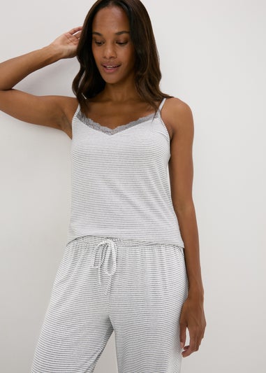 Grey Stripe Pyjama Set