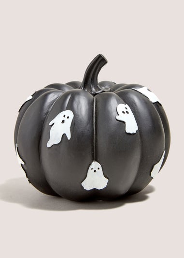 Black Halloween Ghost Pumpkin