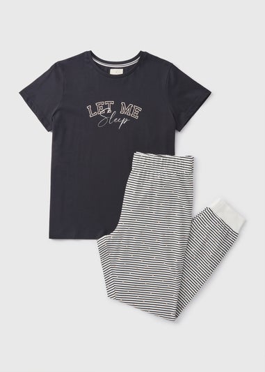 Charcoal Let Me Sleep Pyjama Set