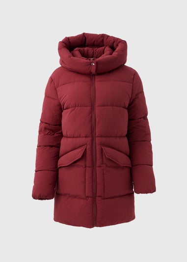 Burgundy Mid Padded Coat