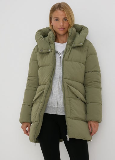 Khaki Mid Padded Coat