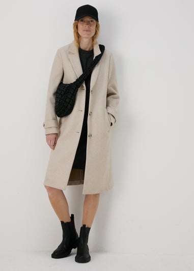 Oatmeal Crombie Coat