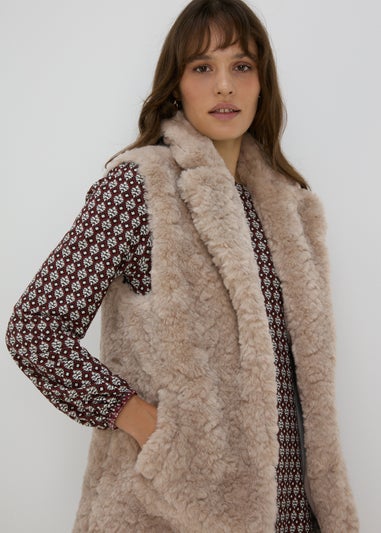 Beige Fur Gilet