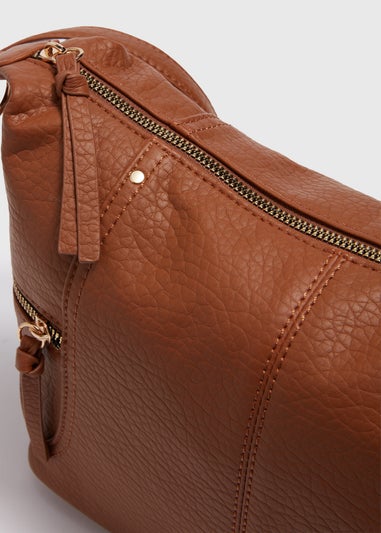 Tan Slouch Cross Body Bag