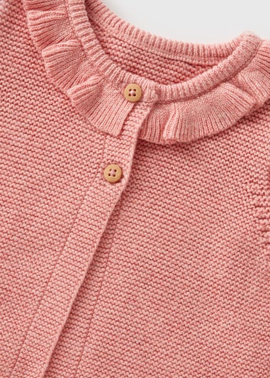 Baby Pink Frill Knitted Cardigan (Newborn-23mths)