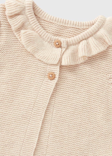 Baby Beige Frill Knitted Cardigan (Newborn-23mths)