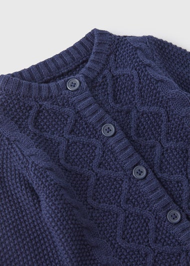 Baby Navy Knitted Cardigan (Newborn-23mths)