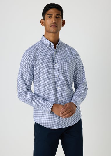 Blue Check Gingham Oxford Shirt