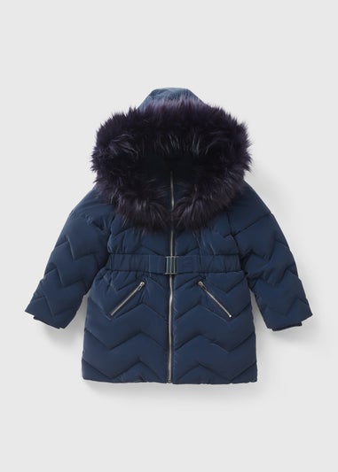 Girls Navy Padded Coat (7-15yrs)