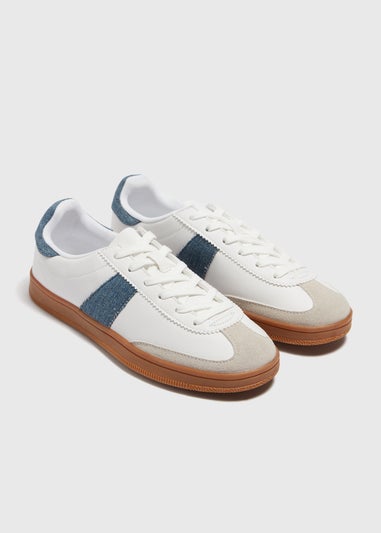 Denim Stripe Retro Trainers