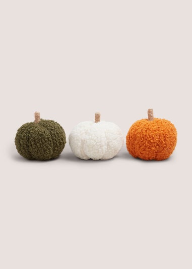 Set of 3 Felt Pumpkins