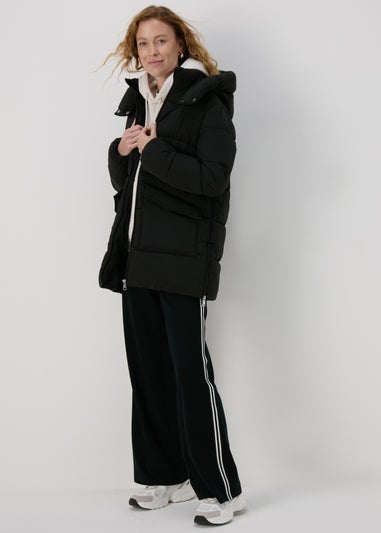 Black Mid Padded Coat