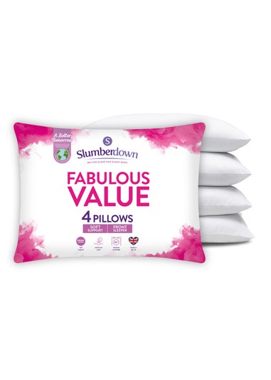 4 Pack Slumberdown Fabulous Value Pillows