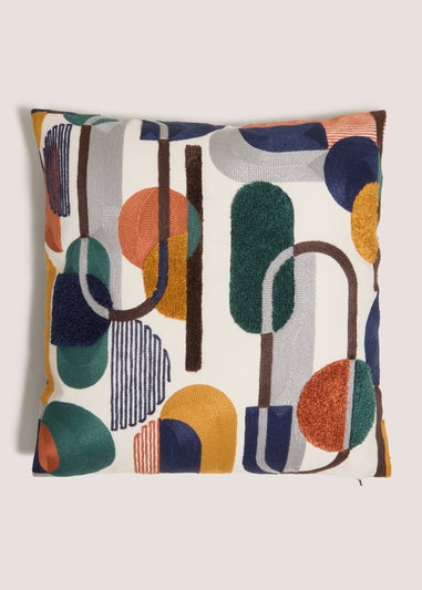 Colourful Geometric Cushion